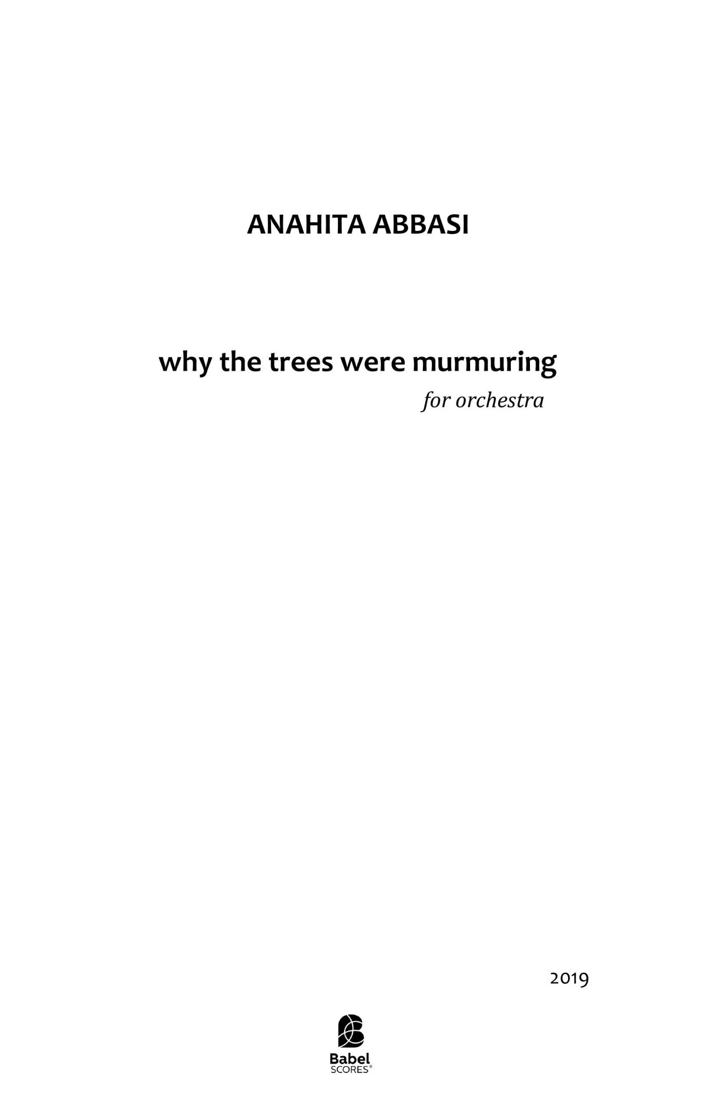why the trees were murmuring