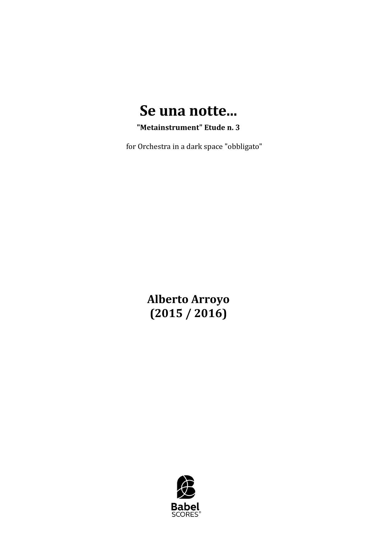 Se una notte...