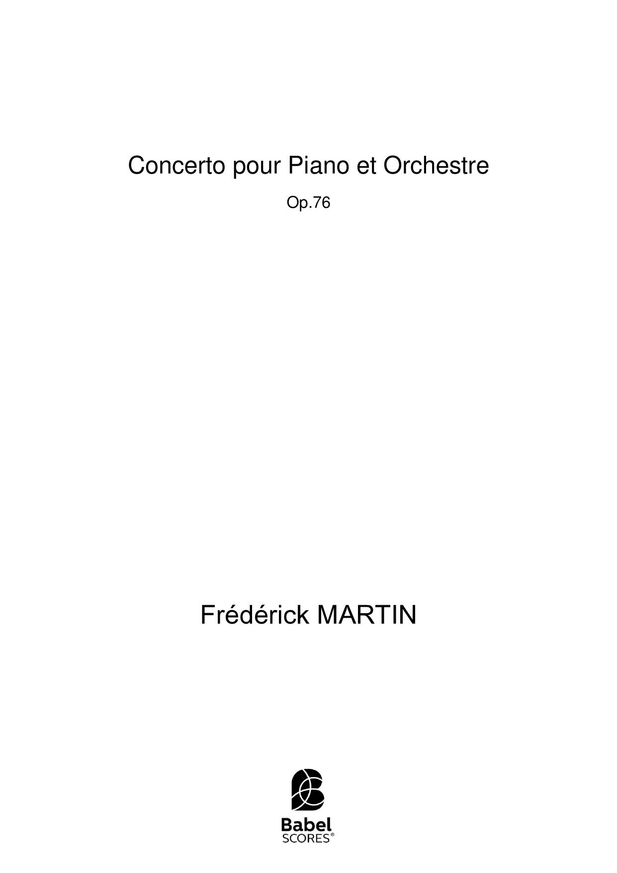 Concerto pour Piano et Orchestre