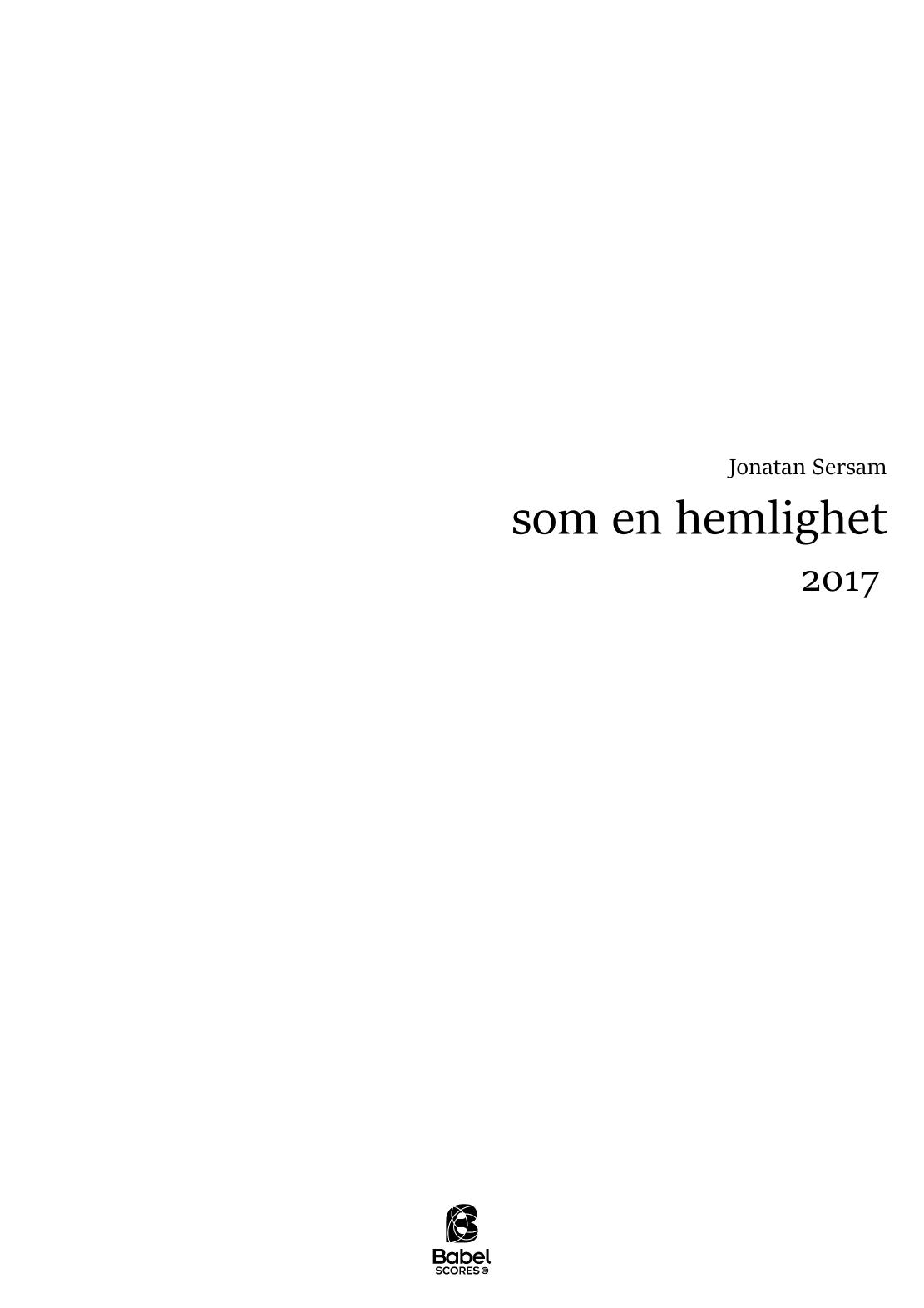 som en hemlighet