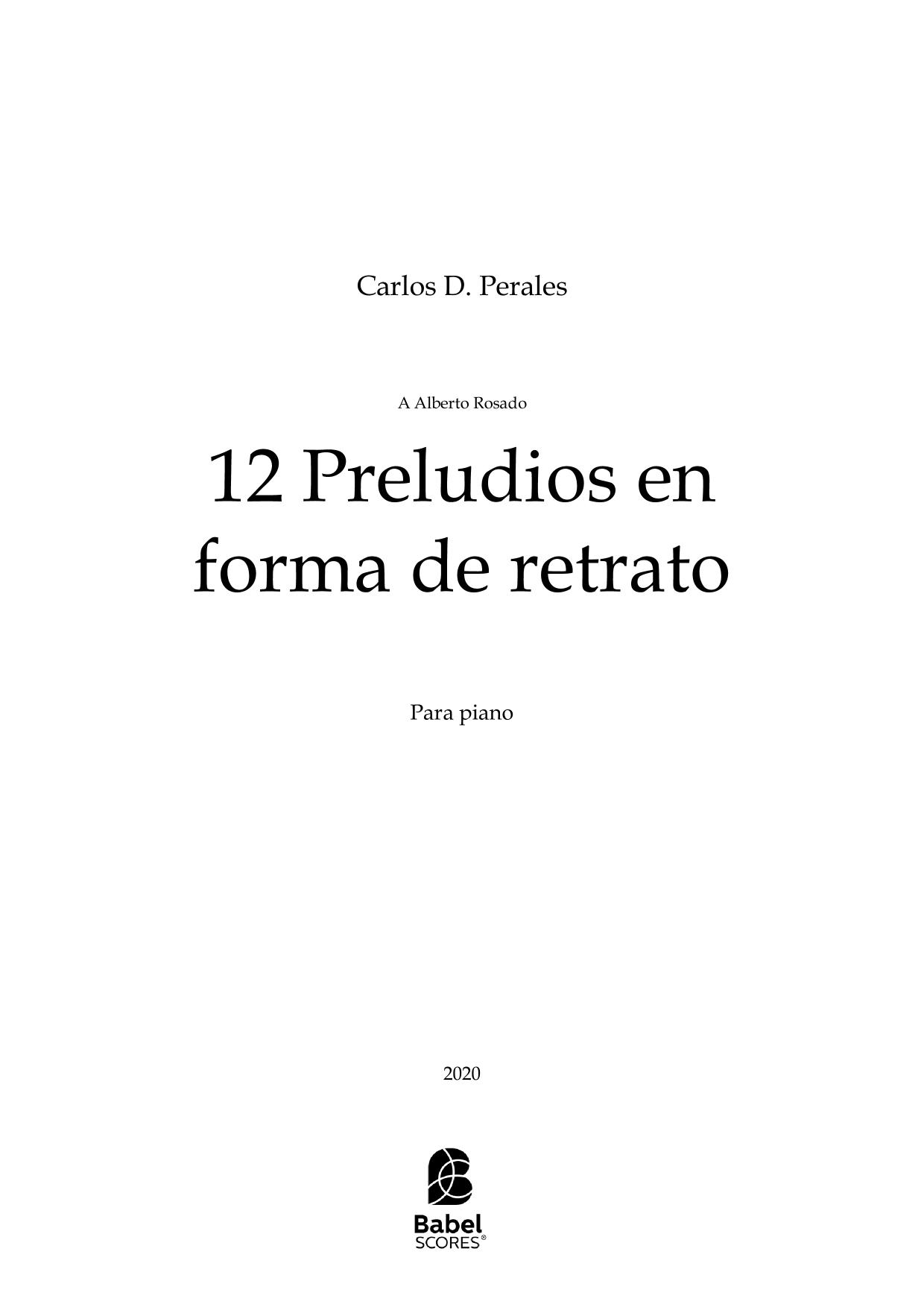 12 preludios en forma de retrato