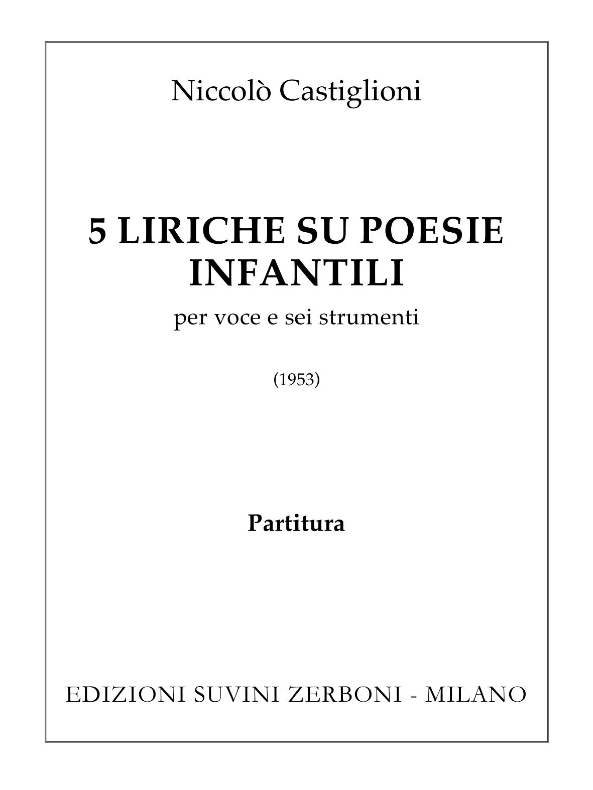5 LIRICHE SU POESIE INFANTILI