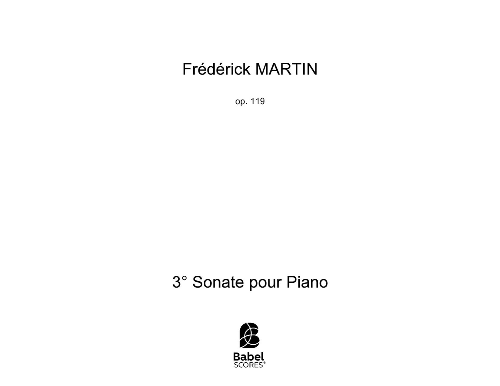 3° Sonate pour Piano