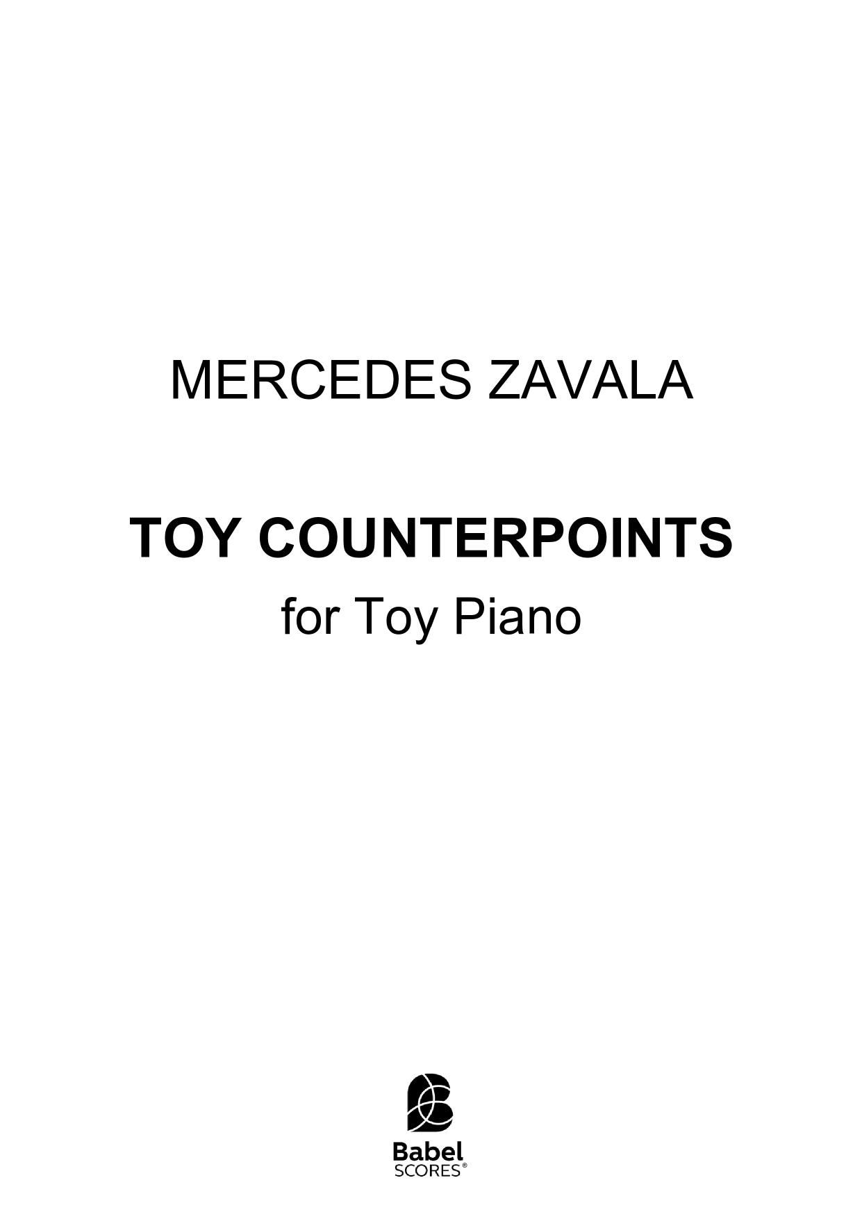 TOY COUNTERPOINTS for Toy Piano