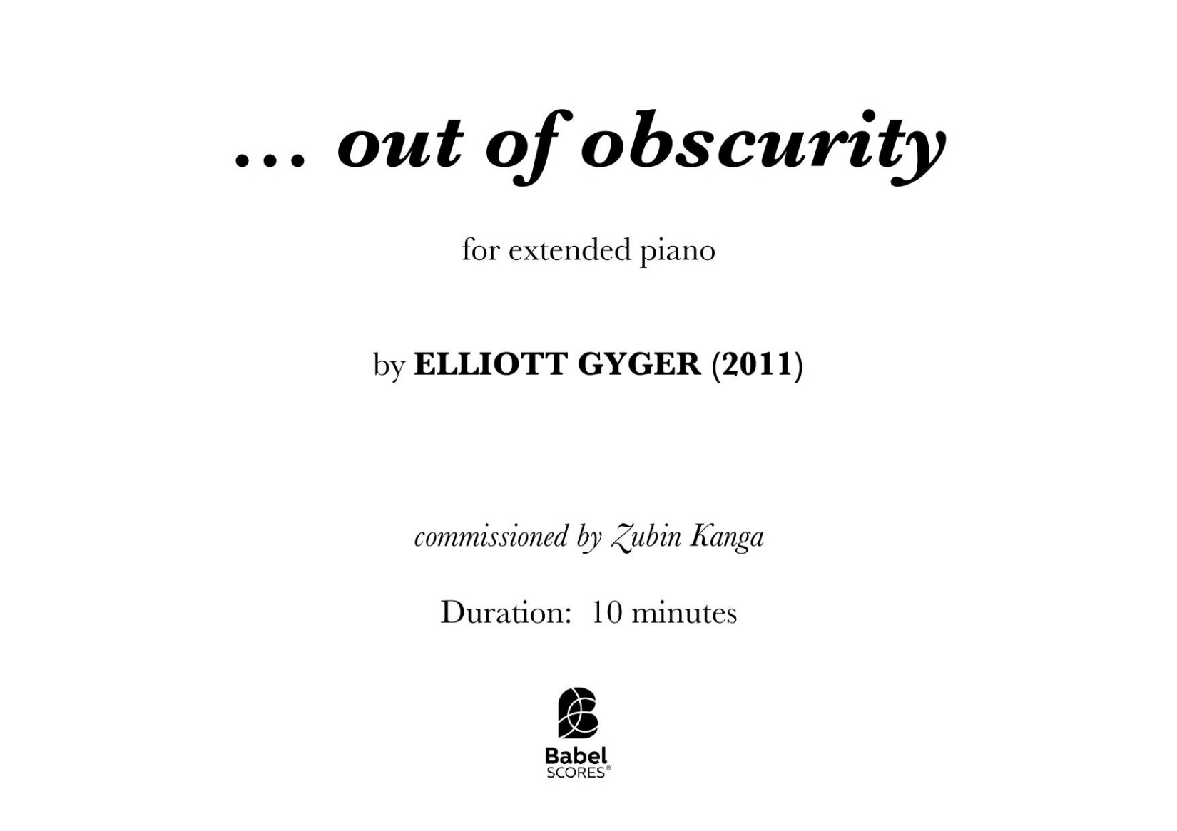 ...out of obscurity
