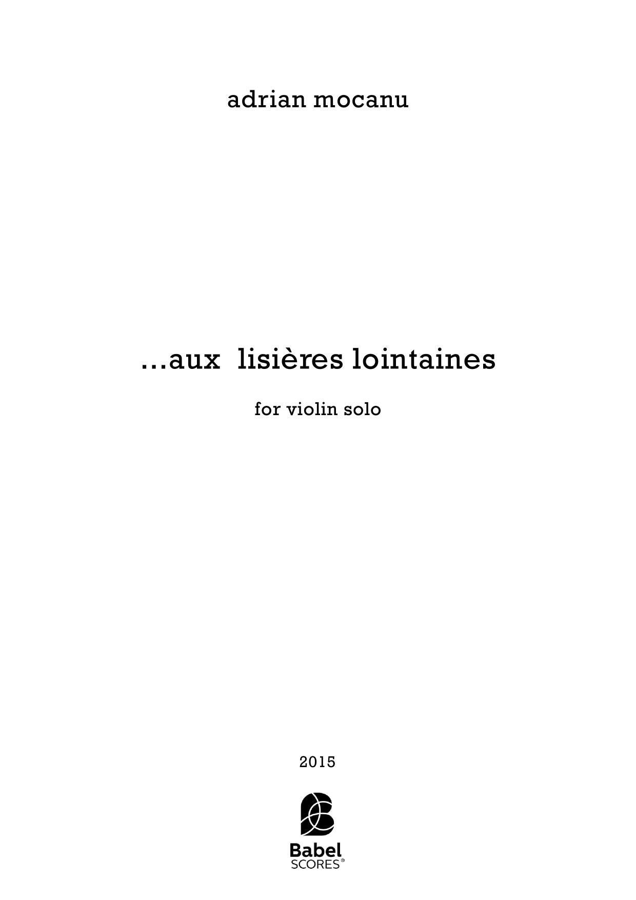 ...aux lisières lointaines