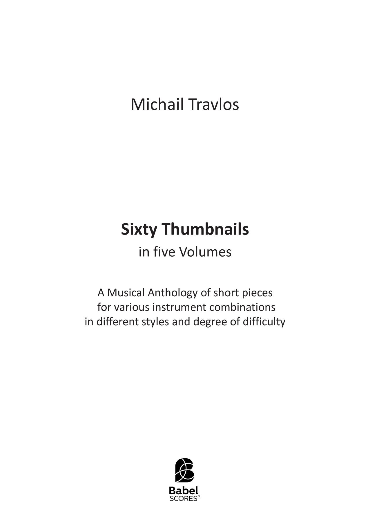 Sixty Thumbnails in five Volumes