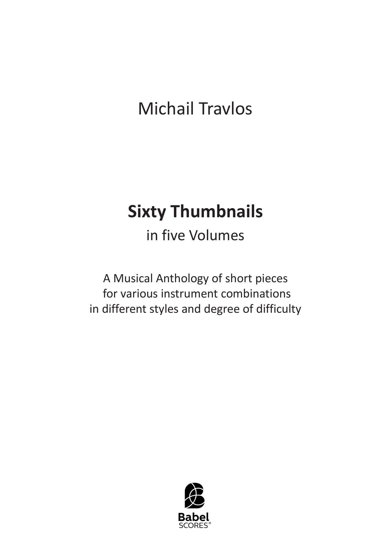 Sixty Thumbnails in five Volumes