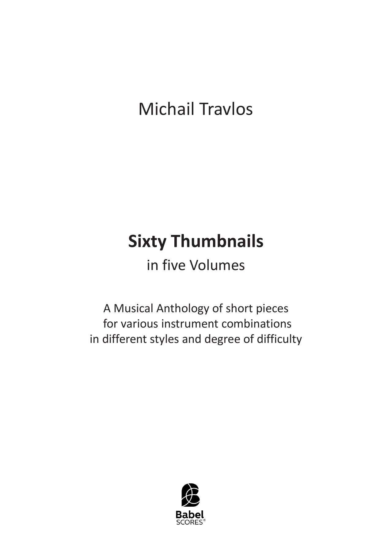 Sixty Thumbnails in five Volumes