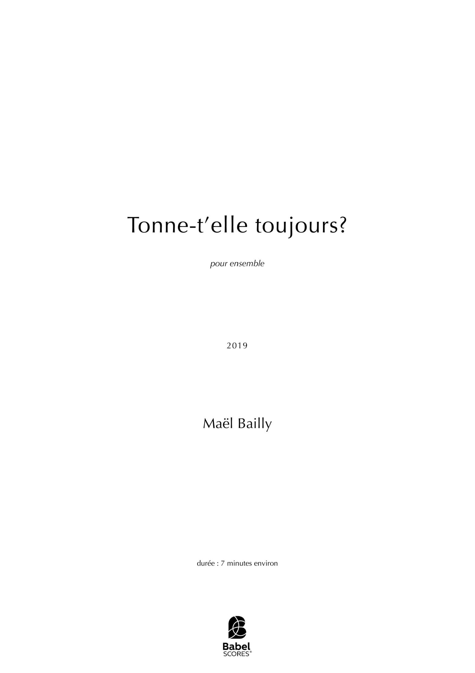 Tonne-t'elle toujours-