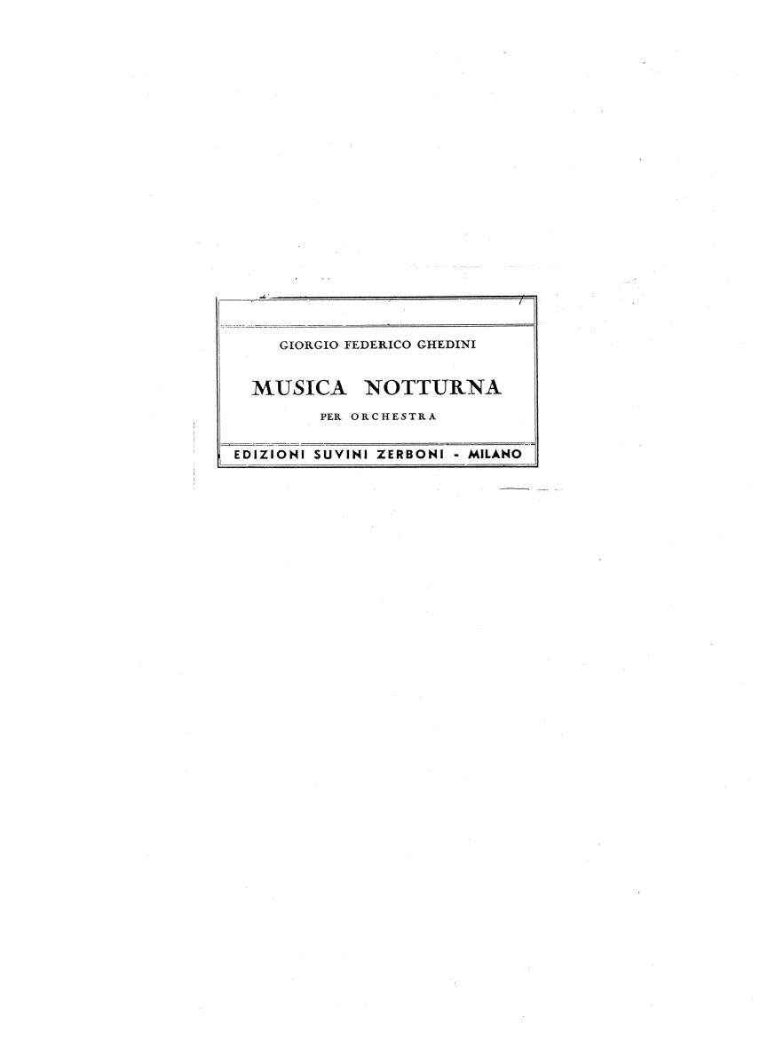 MUSICA NOTTURNA