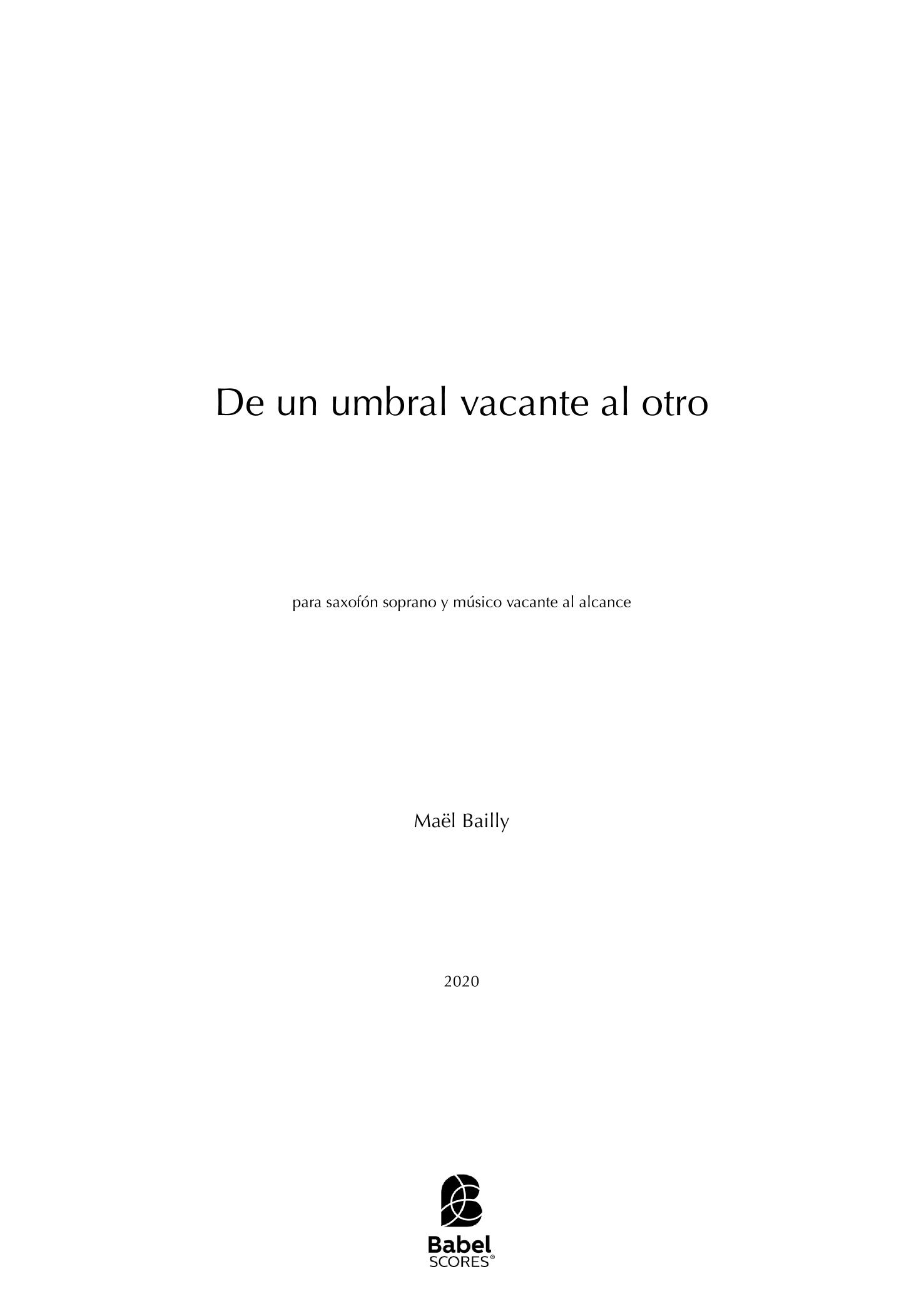 De un umbral vacante al otro