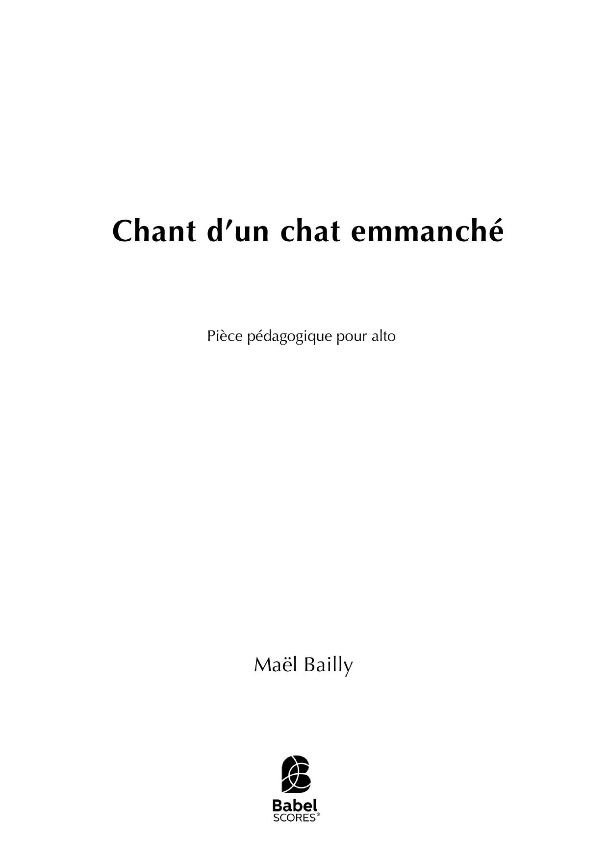 Chant d'un chat emmanché