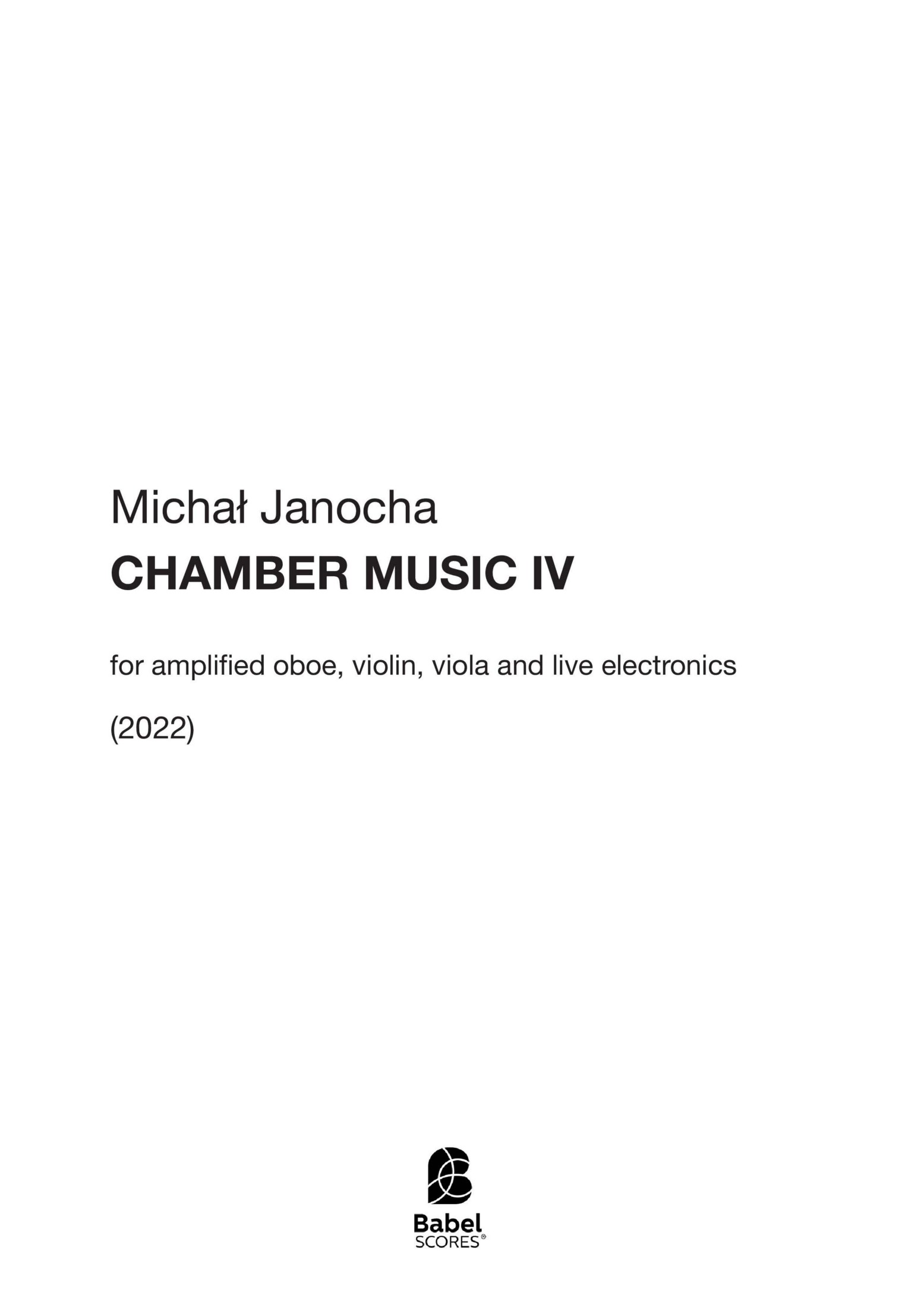 Chamber Music IV
