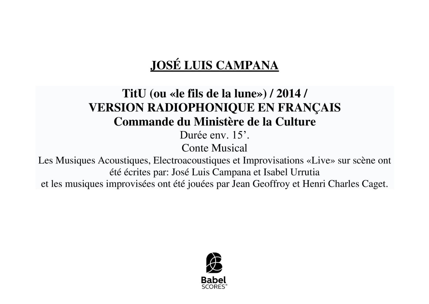 TitU (ou «le fils de la lune»)