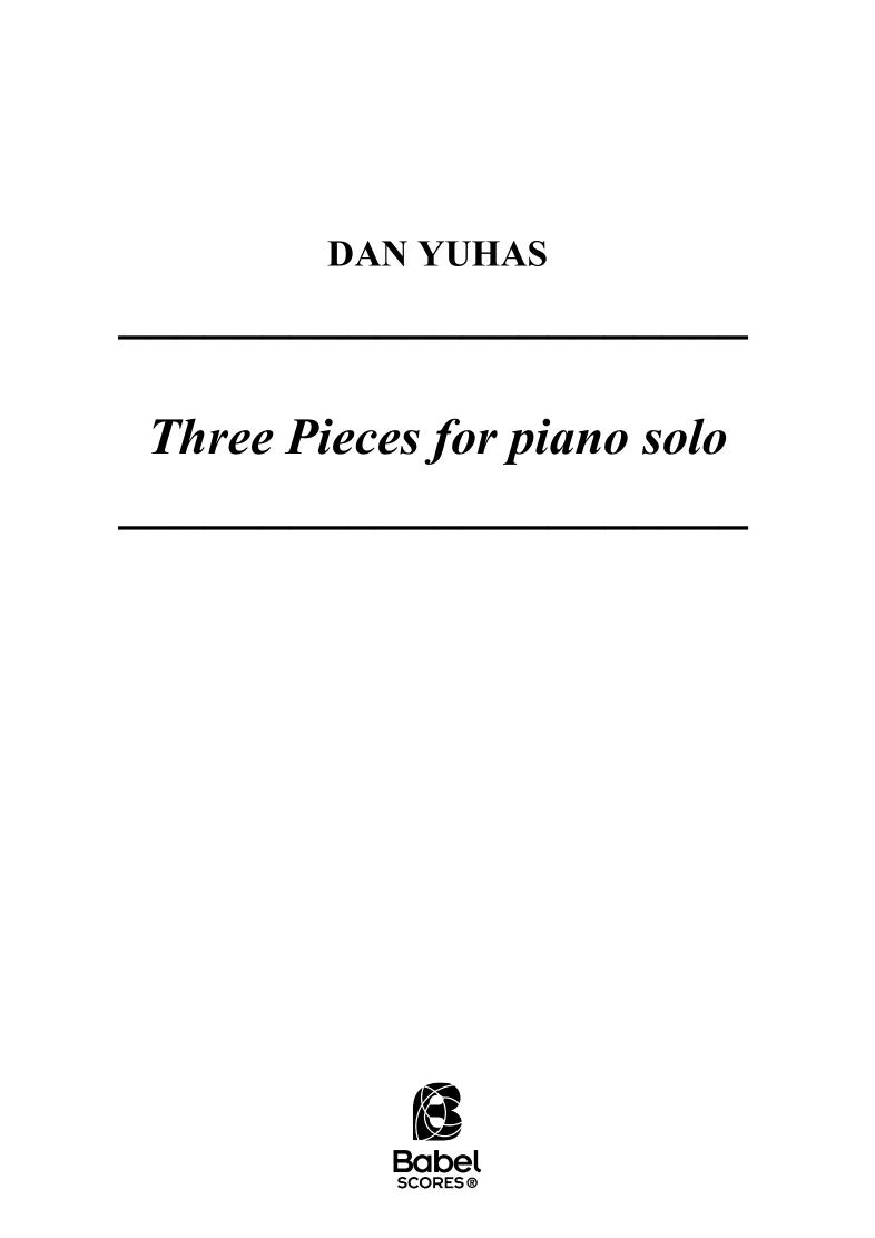 Three pieces for piano solo
