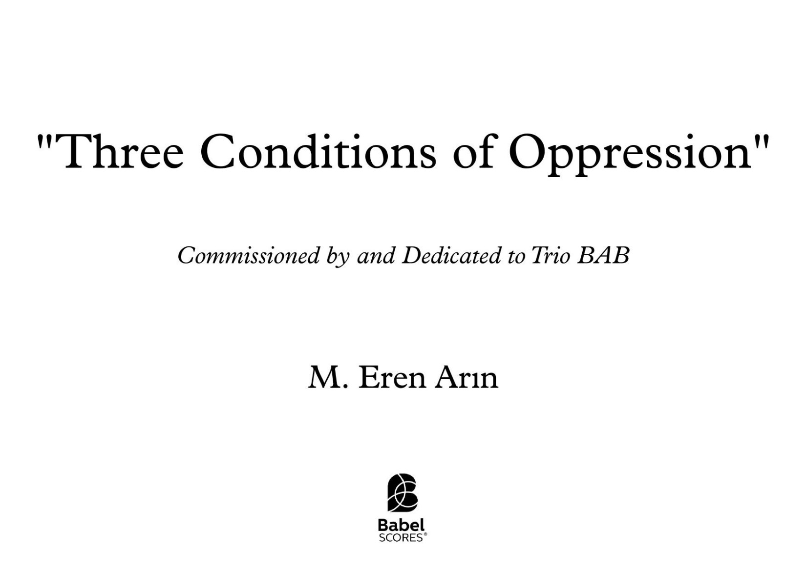 Three Conditions Of Oppression