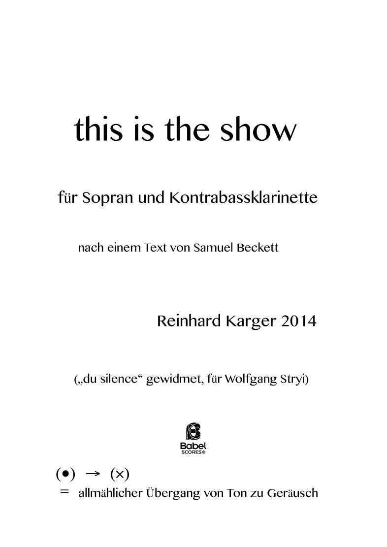 This is the show