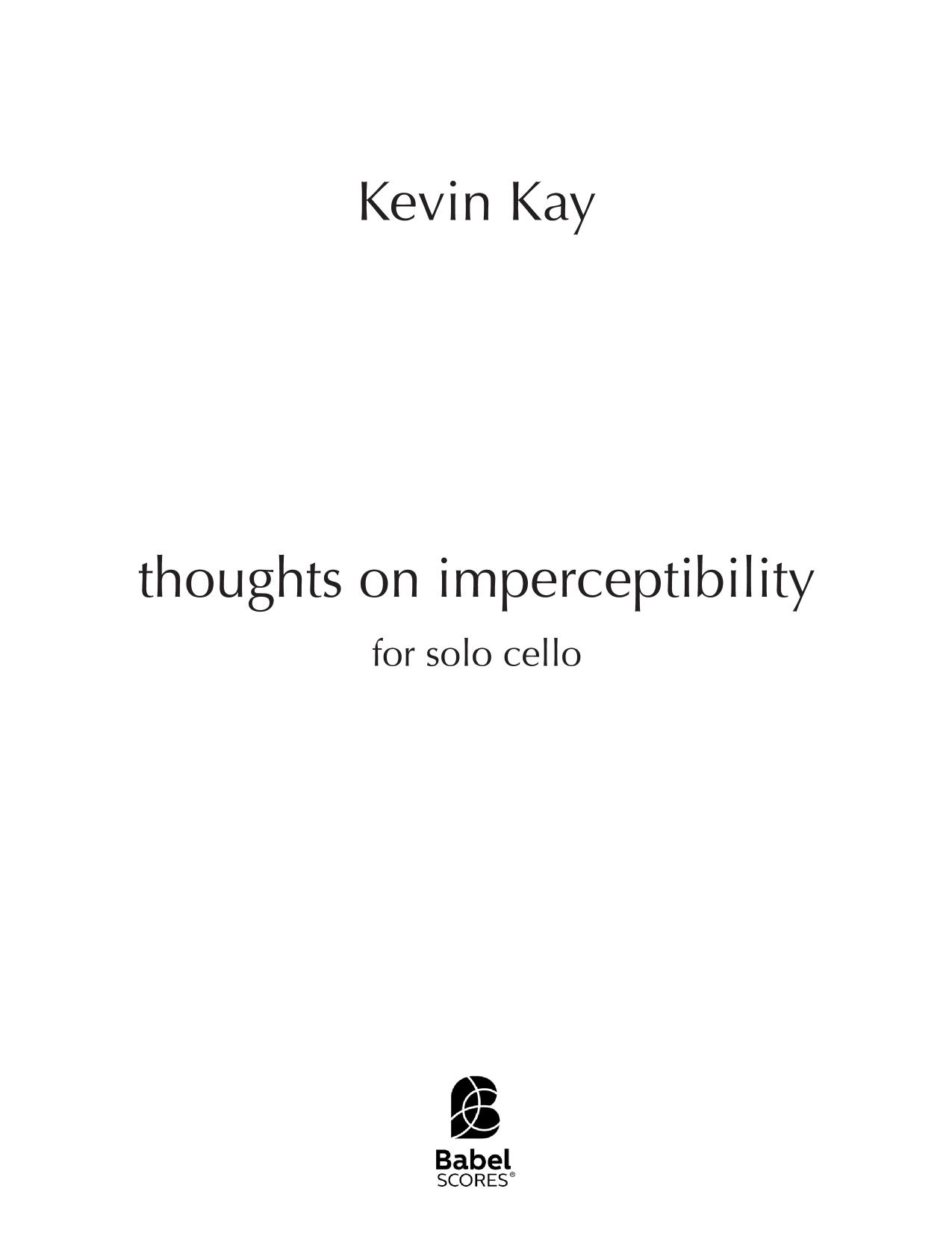 thoughts on imperceptibility
