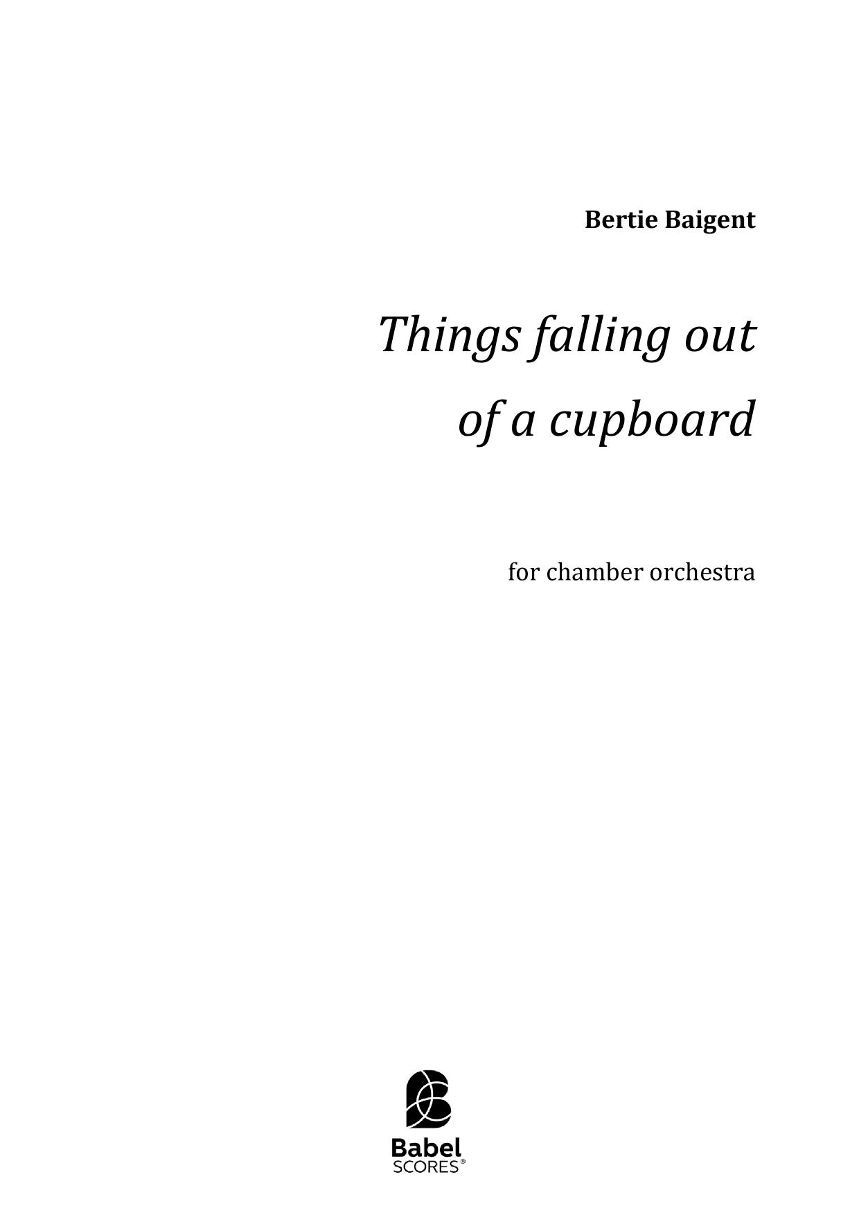 Things falling out of a cupboard
