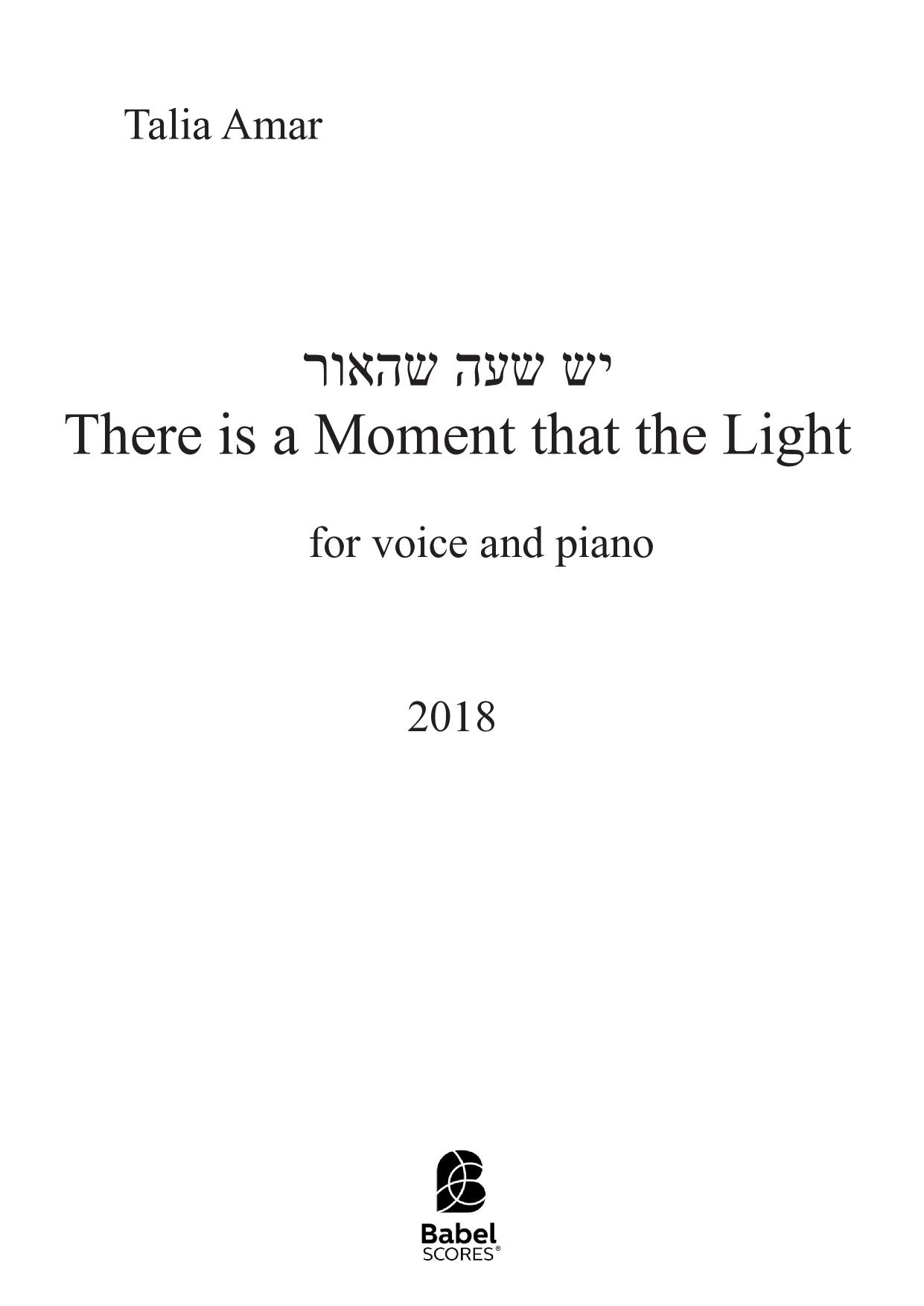 There is a moment that the light