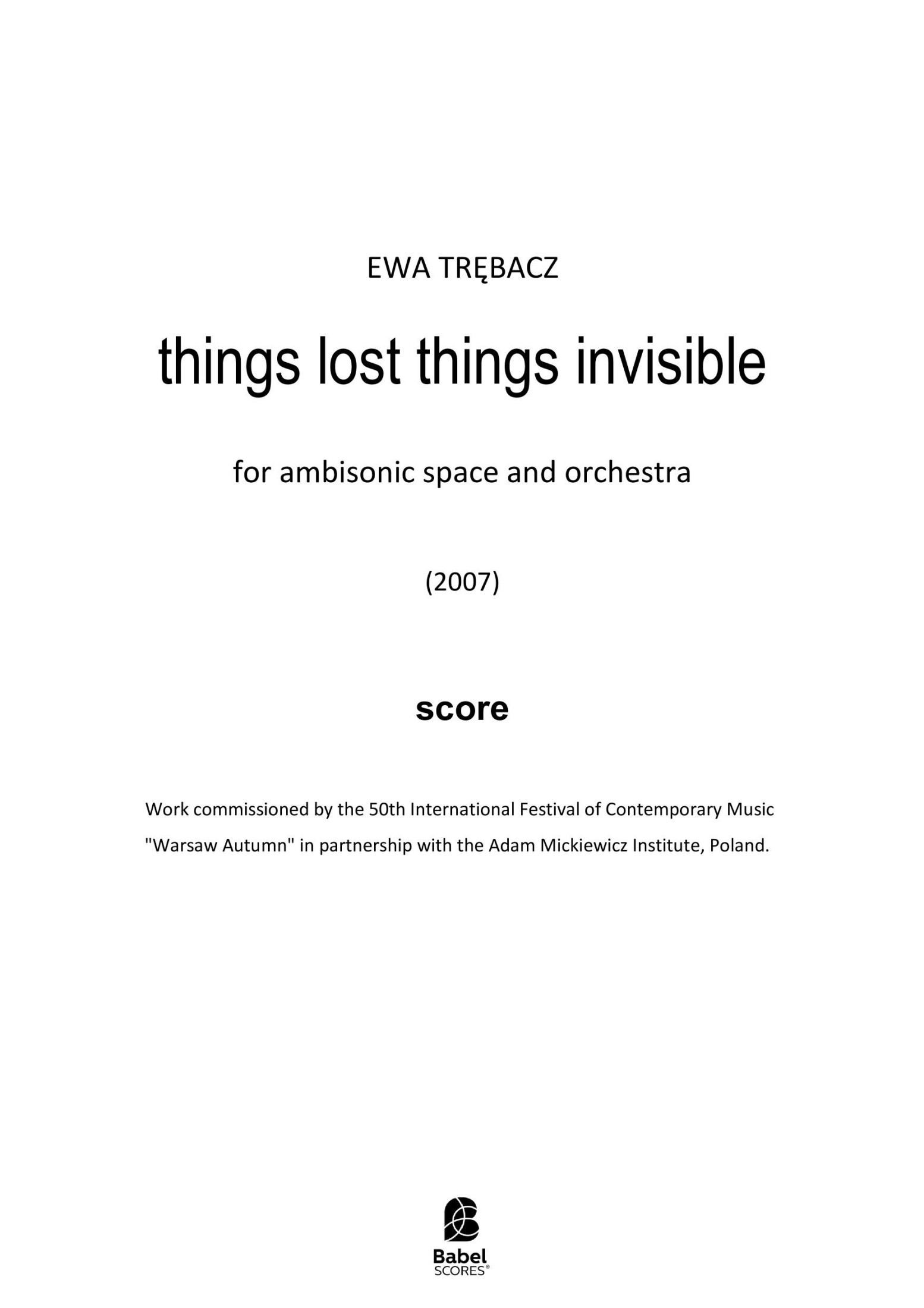 things lost things invisible