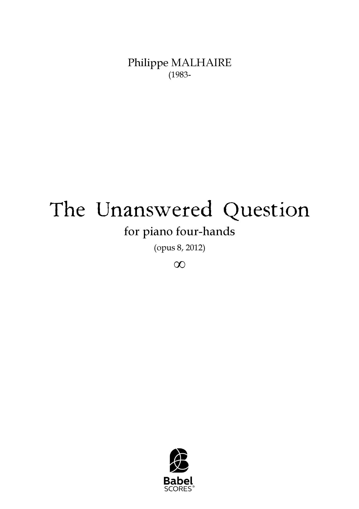 The Unanswered Question