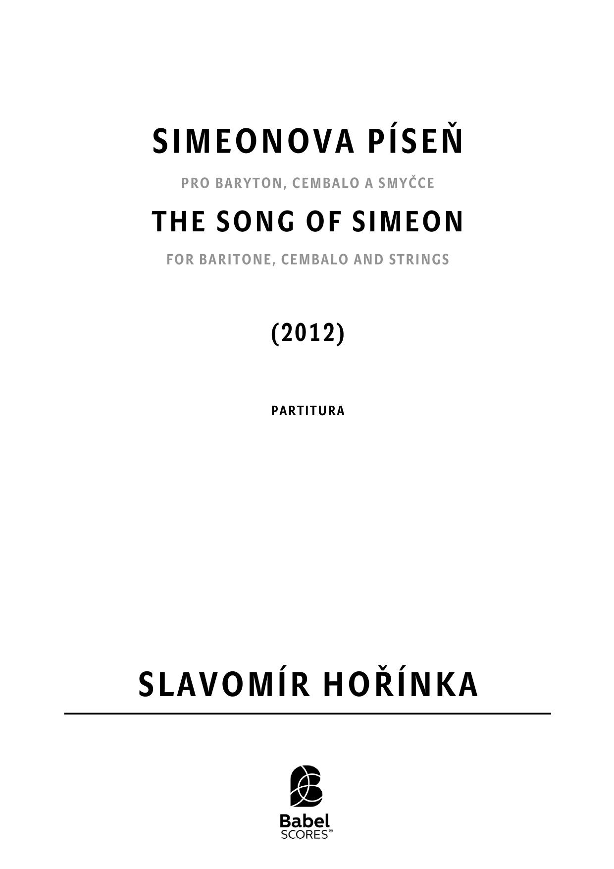 The Song of Simeon