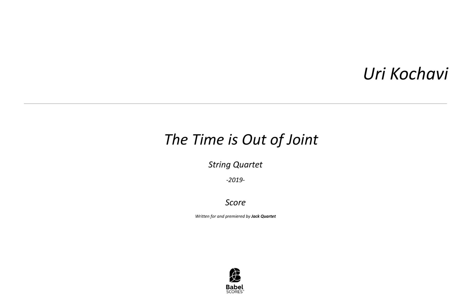The time is out of joint