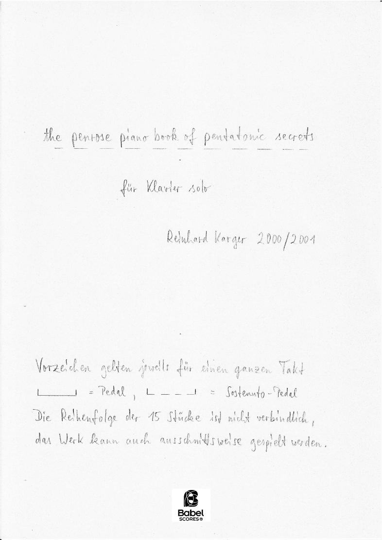 The Penrose piano book of pentatonic secrets