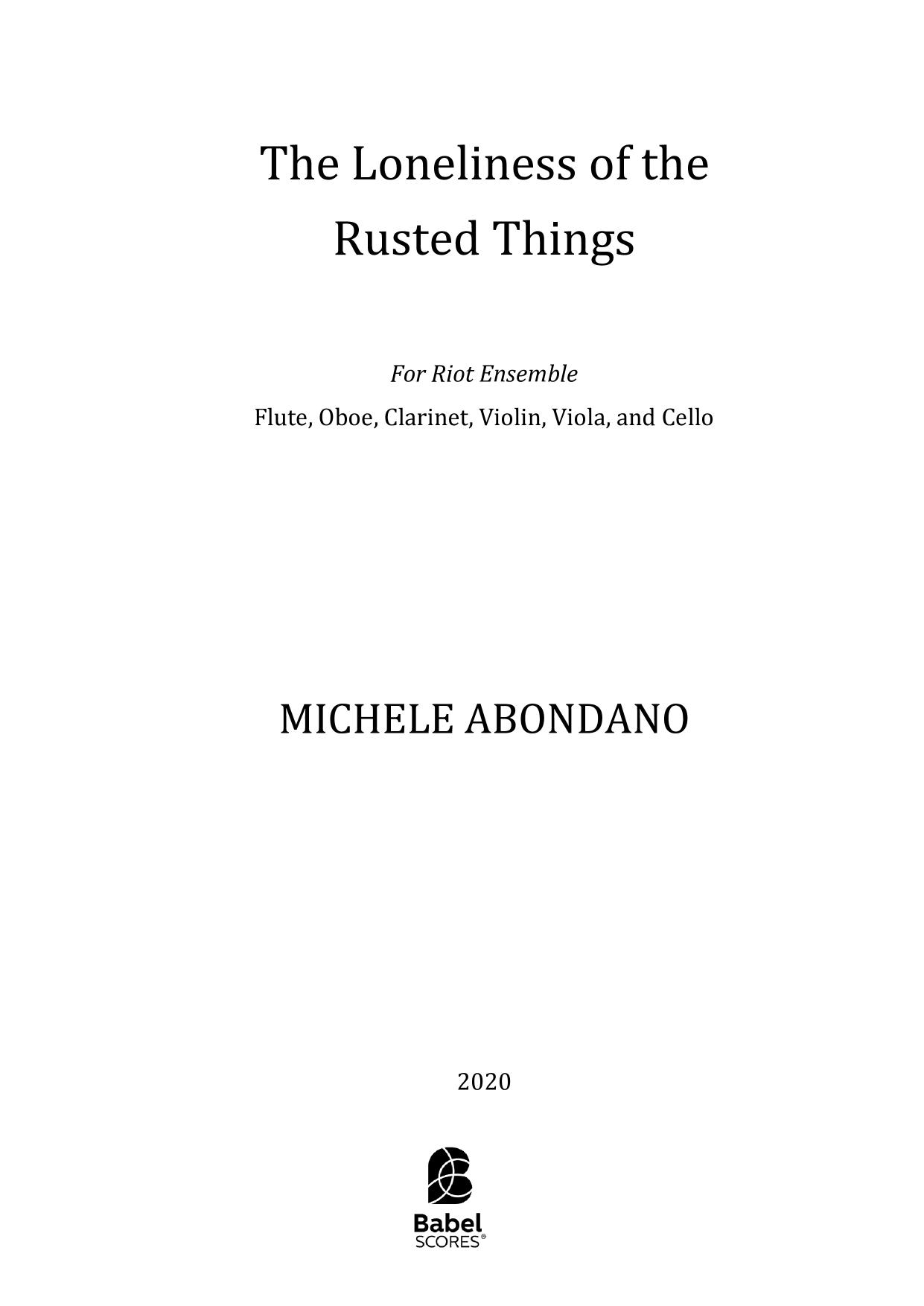 The Loneliness of the Rusted Things