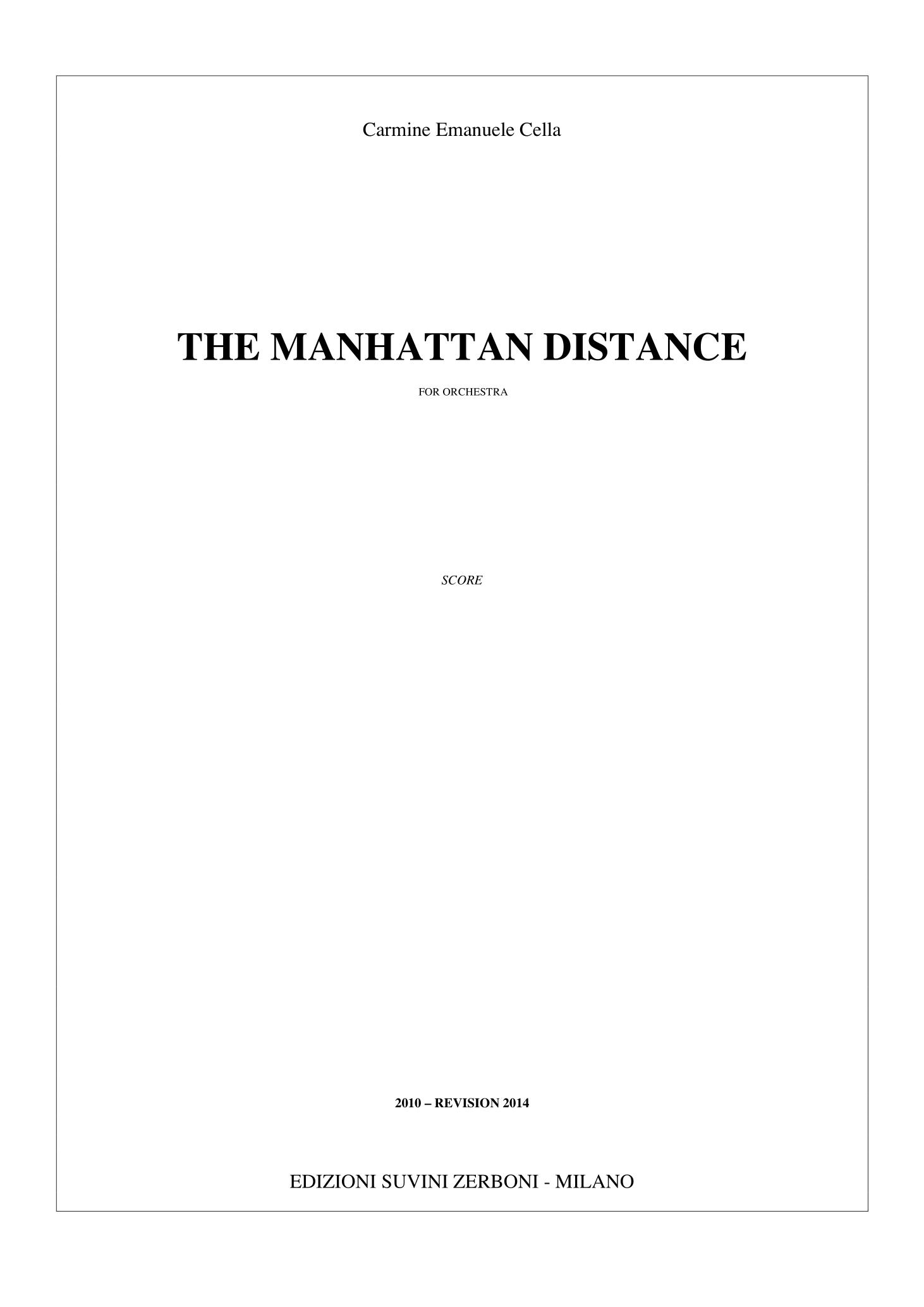 The Manhattan distance