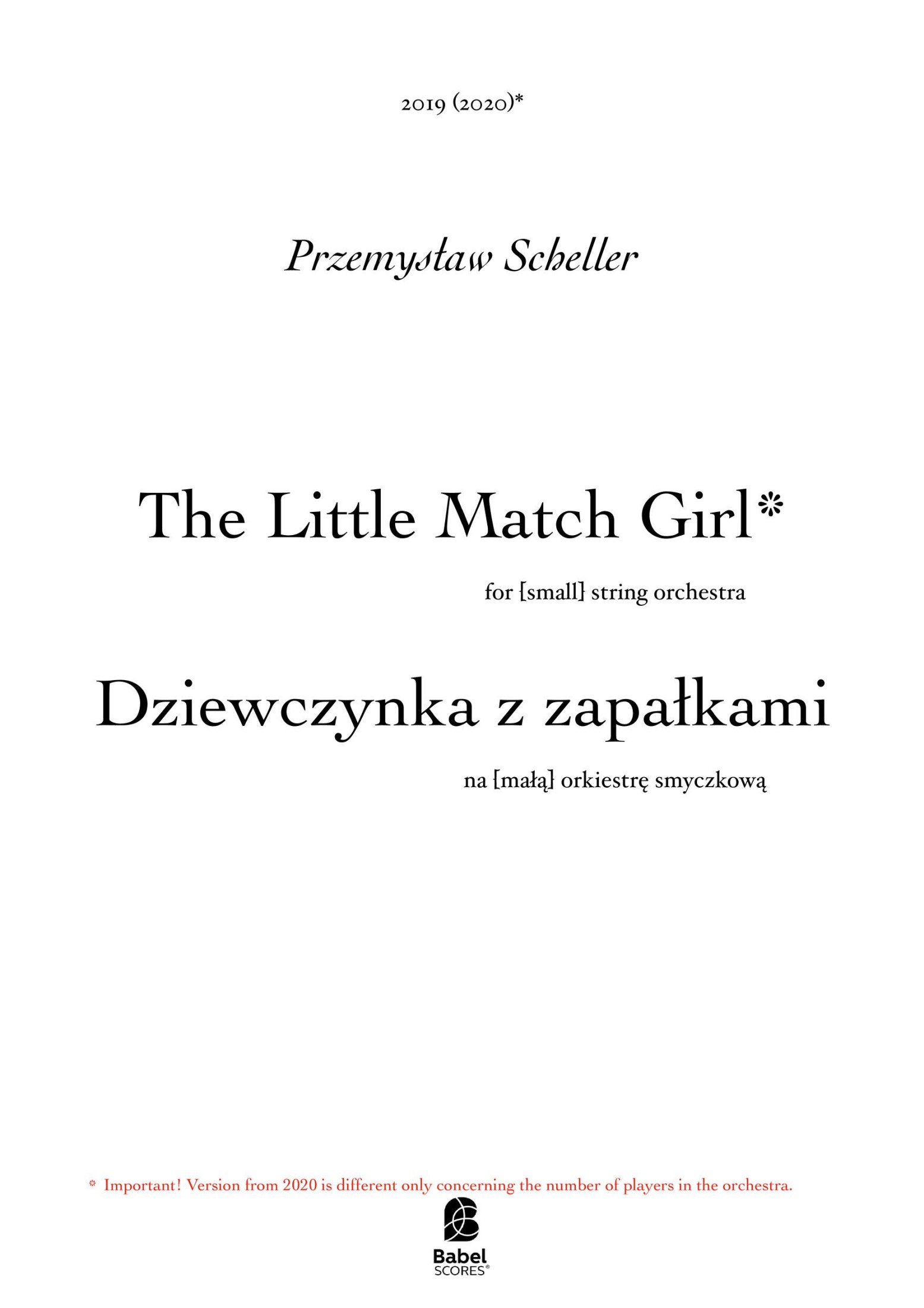 The Little Match Girl v. 2020