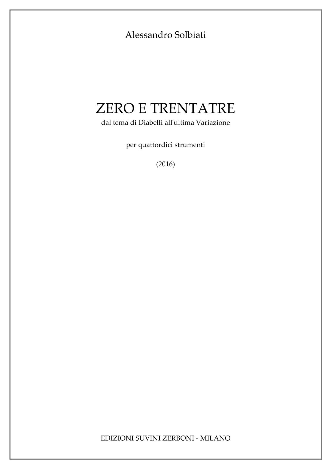 Zero e trentatre