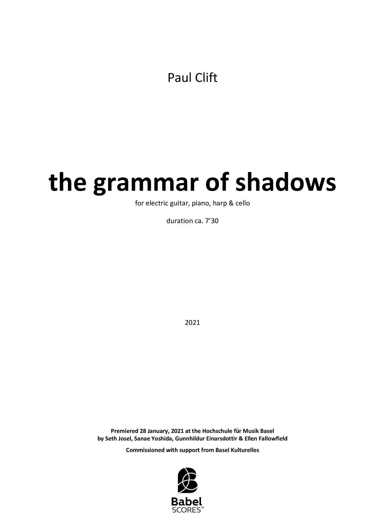 the grammar of shadows