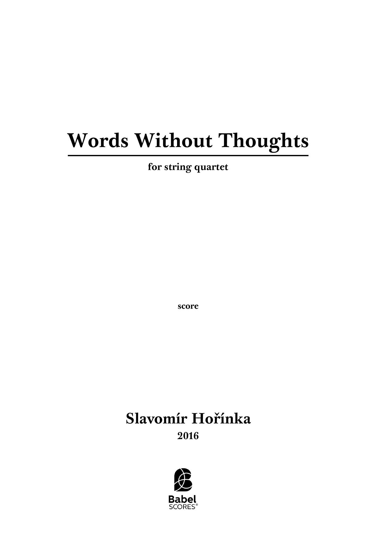 Words Withouth Thoughts