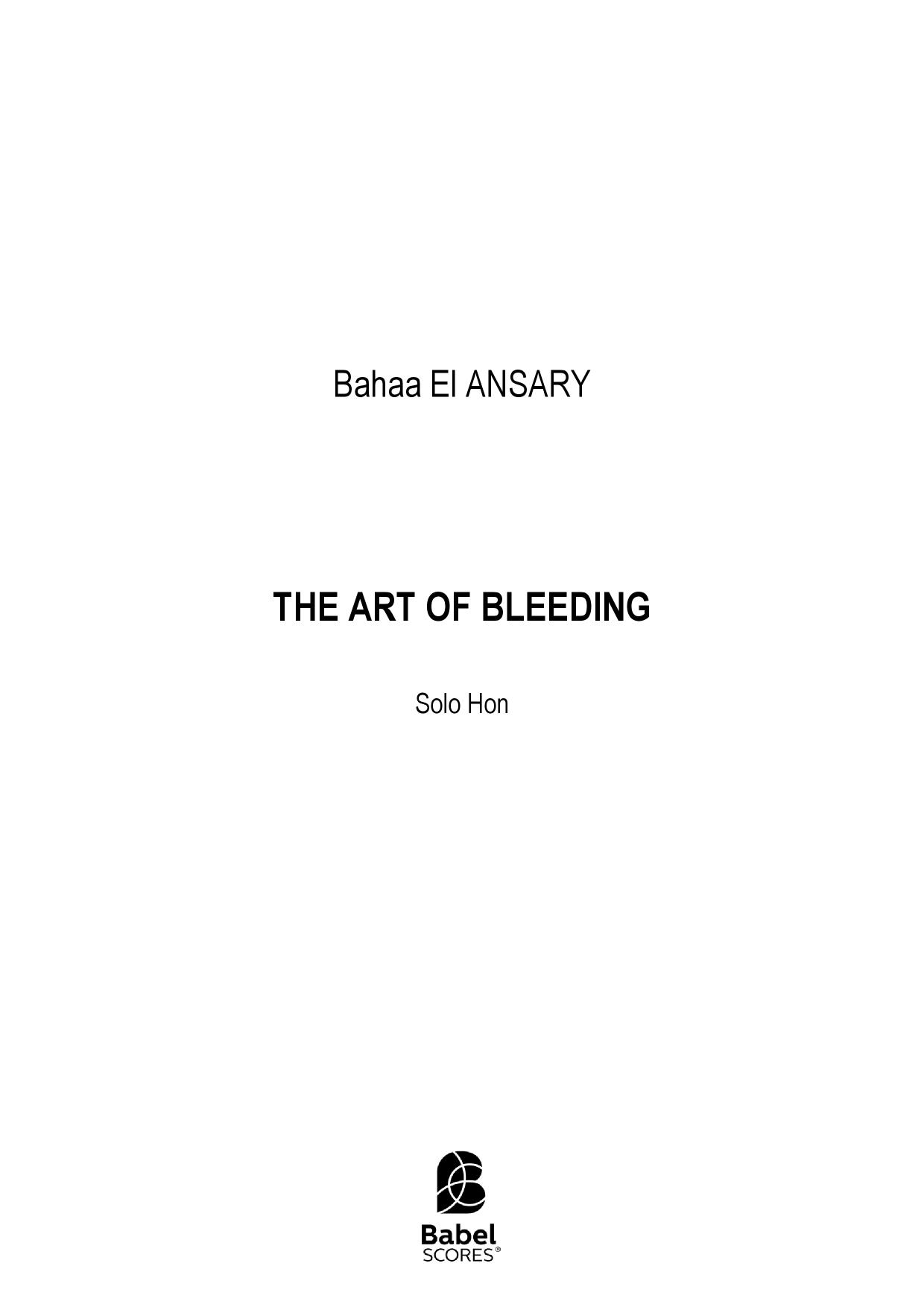 The Art of Bleeding