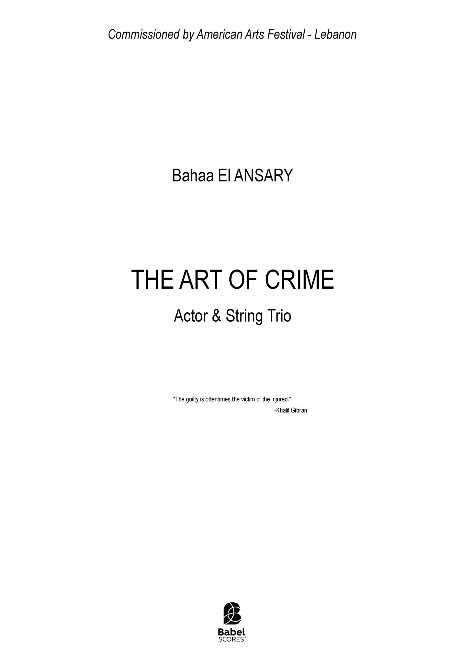 The Art of Crime