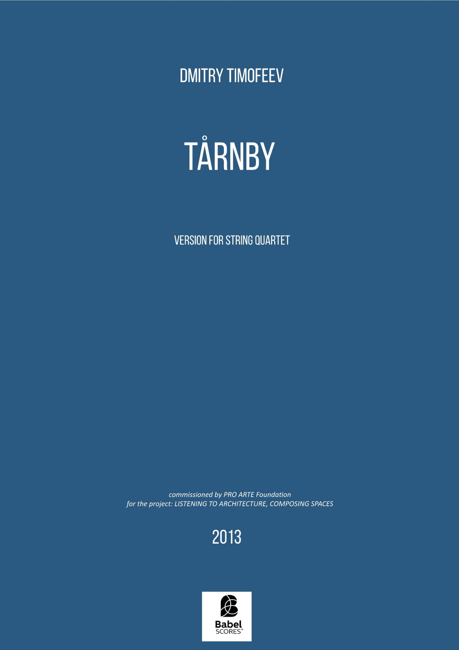 Tarnby：version for string quartet