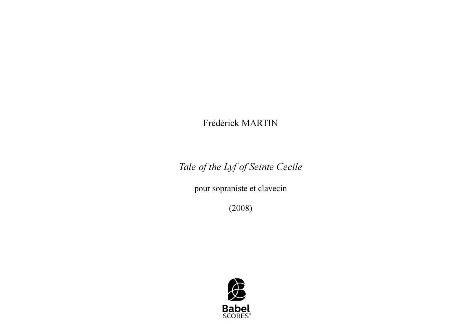 Tale of the Lyf of Seinte Cecile