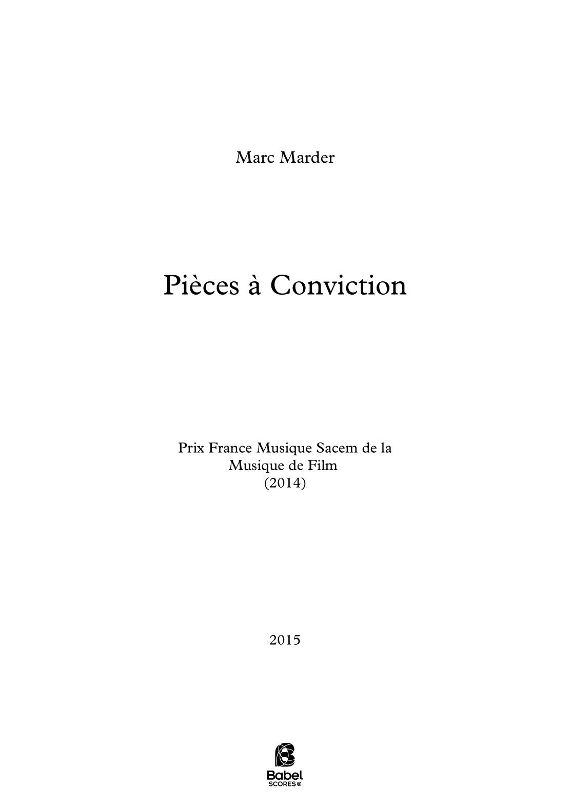 Symphony N 1 (Pieces a Conviction)