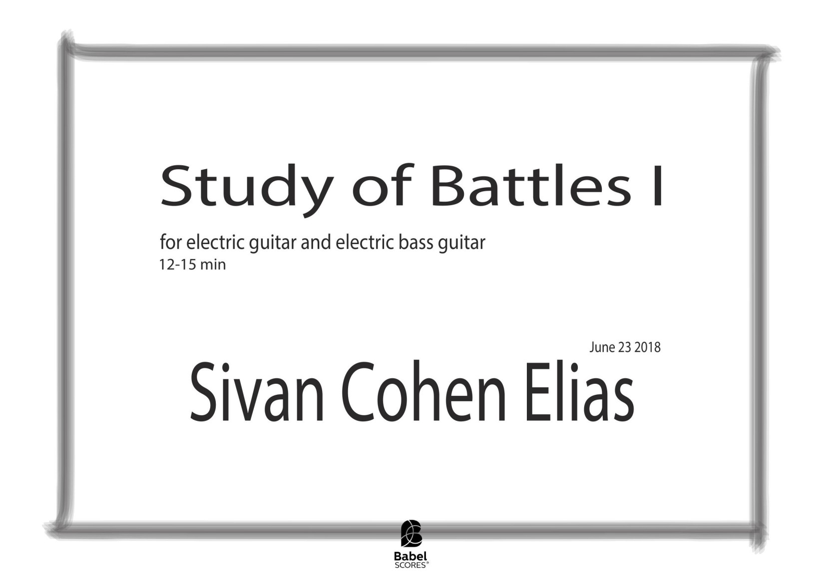 Study of Battles I