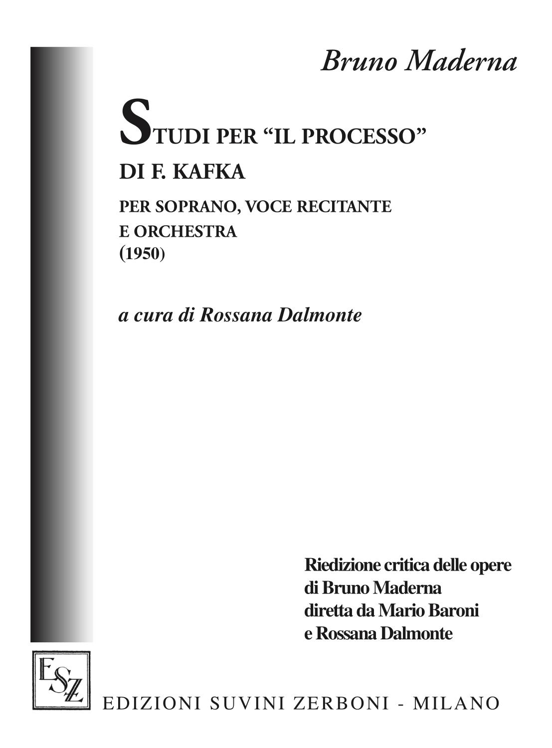 STUDI PER «IL PROCESSO» DI FRANZ KAFKA